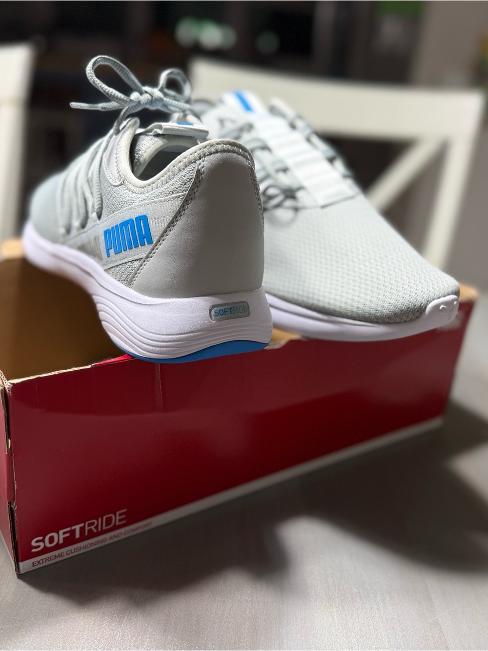 PUMA SOFTRIDE Gray Blue Running Shoes Men’s Size 13